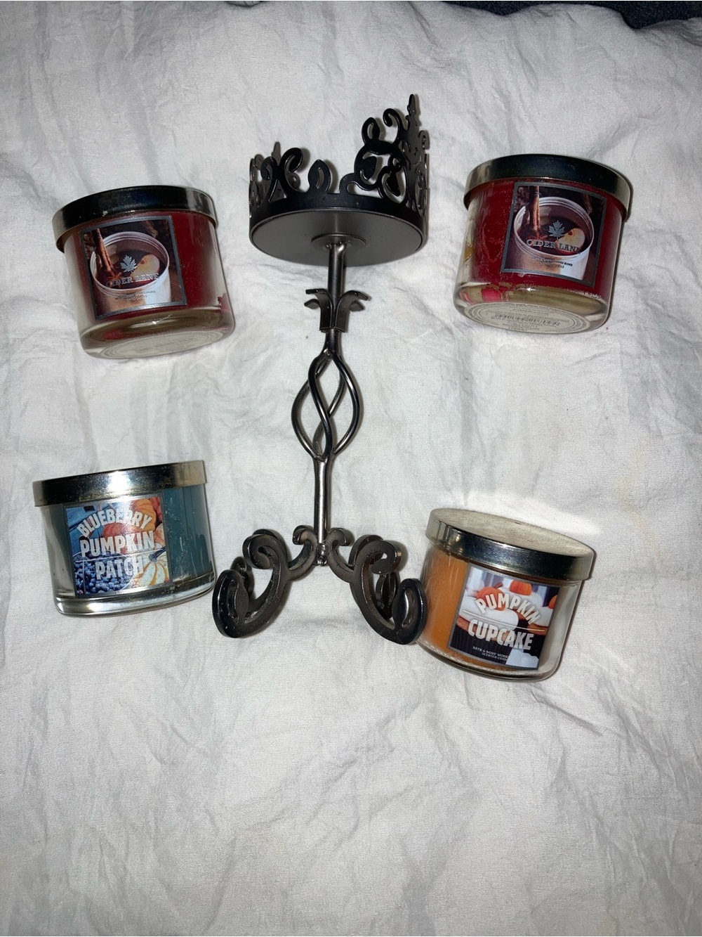 Mini candles and holder
